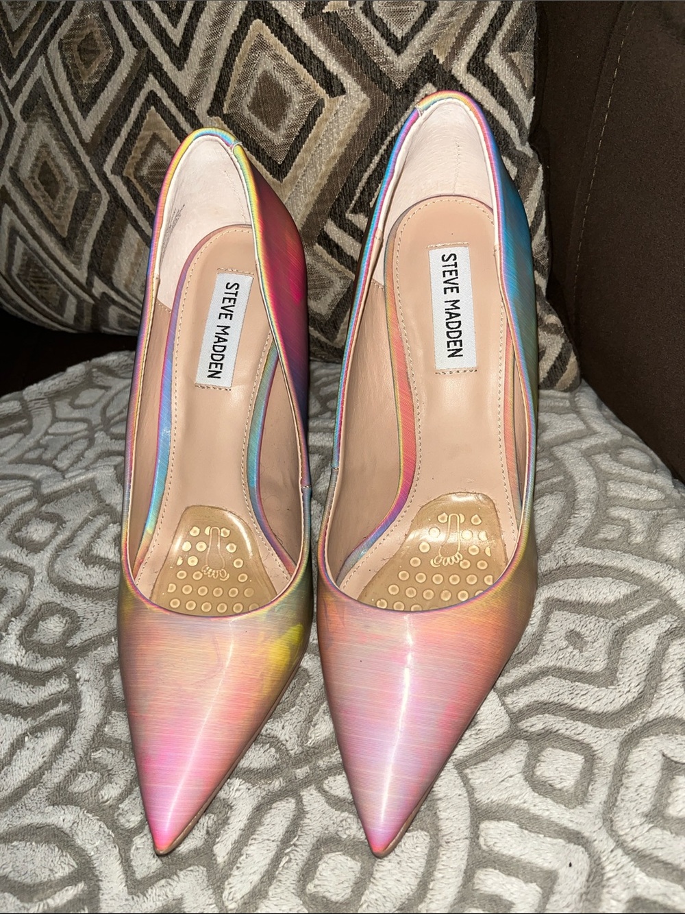 Steve Madden Iridescent Rainbow Pointed-Toe Pumps